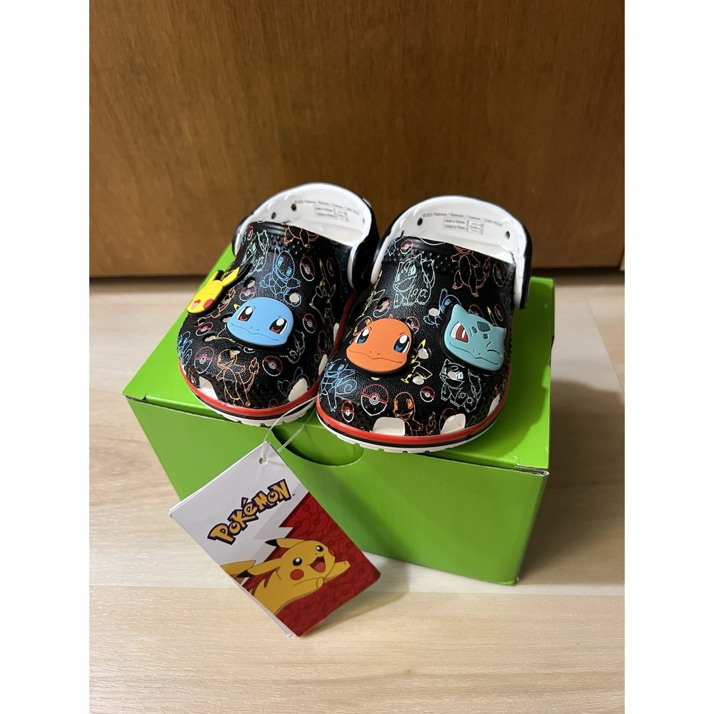 NWT Pokémon Toddler Crocs Size C4 Slip On Shoes‎ Pokemon Pikachu